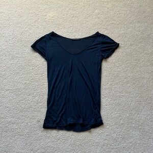 Brandy Melville Sheer Navy Shirt